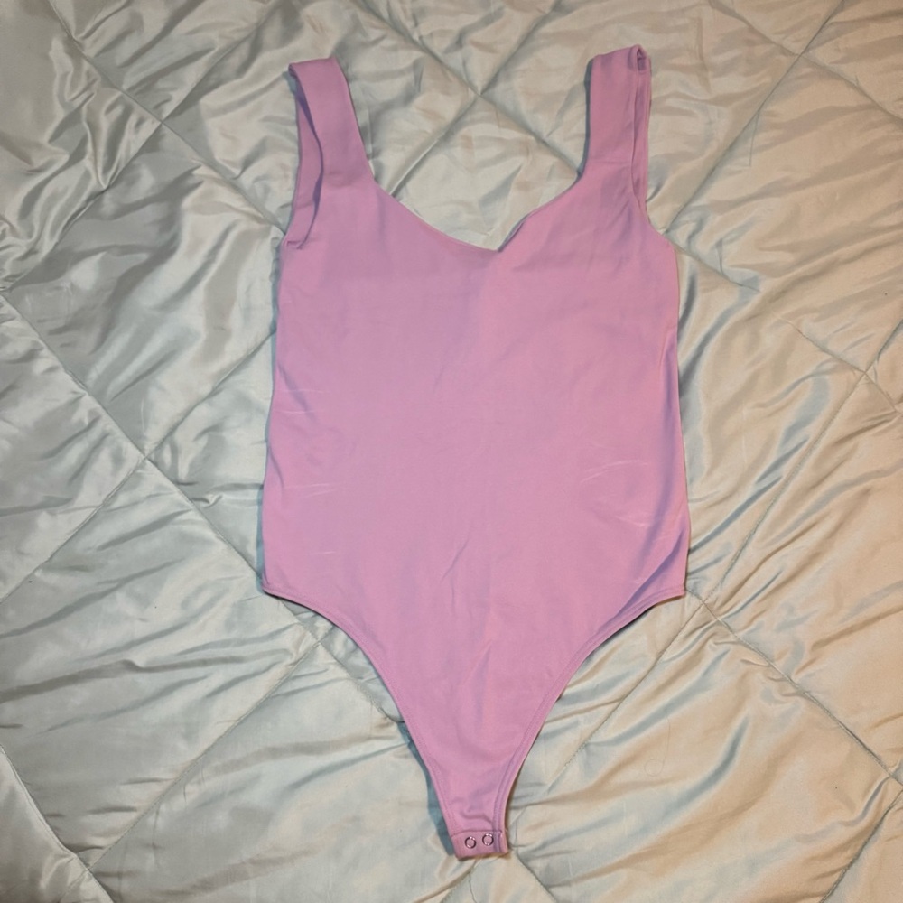 Free People Intimacy Seamless Bodysuit leotard lavender medium/ large - Picture 2 of 4